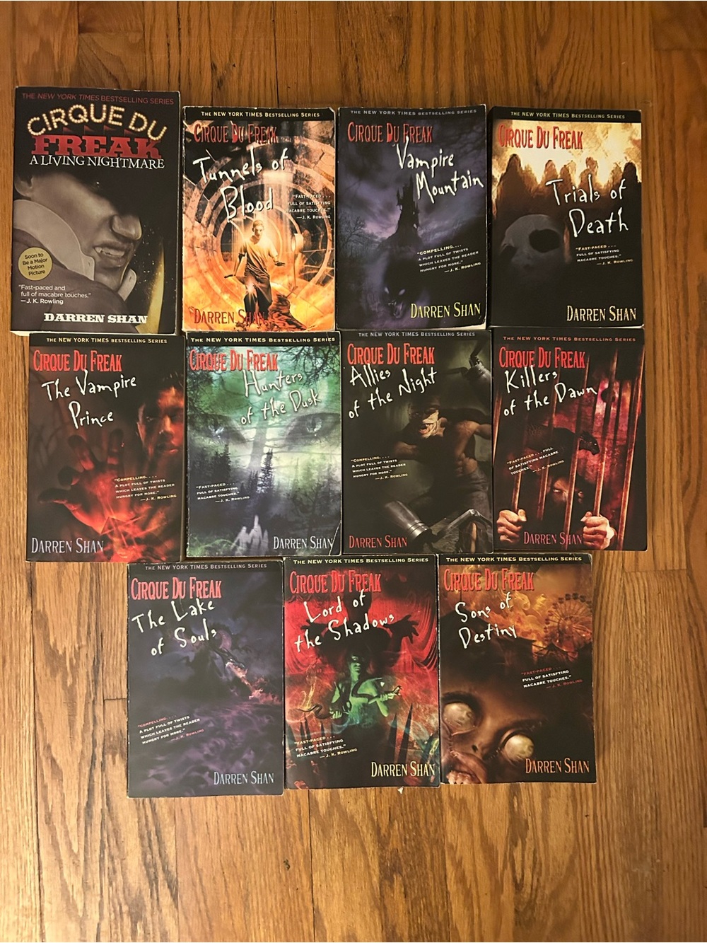 Lot: Cirque du Freak Book Series, Paperback Books 1,2,4-12